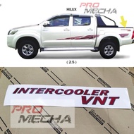 ORIGINAL TOYOTA HILUX VIGO 2010 BODY STICKER INTERCOOLER VNT. REAR SIDE PANEL STICKER (RED)