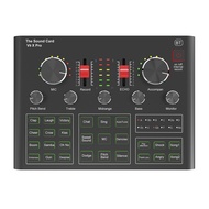 V9X PRO Sound Card,Audio Mixer for Live Broadcast Recording Phone Computer PC Live Recording Home KT