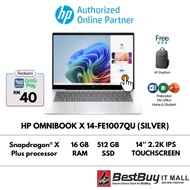HP OmniBook X 14-fe1007QU AI PC LAPTOP - SILVER (Touch/14.0 2.2K (2240x1400) Lw BluLt IPS 400 nits N