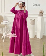 Imah momo \\ Gamis Kirania Rayon Twill Premium Fashion Muslim Kekinian Maxy Dress Wanita Muslimah Te