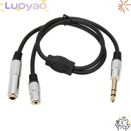 LUOYAO1 1 Split in 2 Sound Cable, Flexible Plug and Play 6.35mm Male to 6.35mm 3.5mm Female, Durable