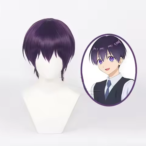 Anime Shikimori's Not Just A Cutie Yuu Izumi Dark Purple Short Costume Cosplay Wig Halloween Party I
