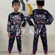 YY kids COD Setelan Baju Balap Anak Motorcross Baju Sepeda Terbaru Termurah Full Printing Oneal Ungu