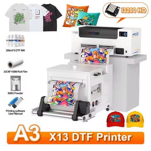 DTF Printer Impresora For Epson i3200 DTF Printer Machine Roll Film Printer Direct-to-Film Fabric te