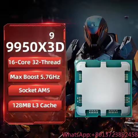 AMD Ryzen 9 9950X3D Game CPU R9 9950X3D Up To 5.7GHz 16-Core 32-Thread Socket AM5 128MB Cache Gaming