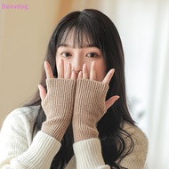 Benvdsg&gt; Half-Finger Gloves Female Warm Knitted Open-Fingered Long Gloves Wrist Guard Wrig Fall And Winter well
