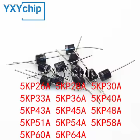 10PCS/Lot 5KP26A 5KP28A 5KP30A 5KP33A 5KP36A 5KP40A 5KP43A 5KP45A 5KP48A 5KP51A 5KP54A 5KP58A 5KP60A