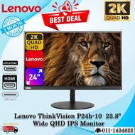 (USED) Lenovo ThinkVision P24h-10 23.8” Wide 2560x1440 (2K) QHD Resolution IPS Type-C Monitor
