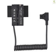 Dual-Sided F550 NP-F Dummy Battery Cross-Shaped to D-Tap Power Cable with 5-12V Type-C Output for Fi