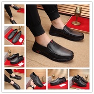 Top Quality Prada Black Genuine Leather Men Loafers Fashion Lofer Shoe