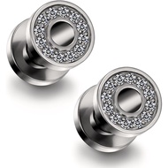10G 8G 6G 4G 2G 0G 00G F136 Titanium Ear Gauges Screw Fit Flesh Tunnels Plugs Earrings Hypoallergeni