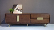 [SOLID WOOD] 6 Feet TV Cabinet With Metal Leg
