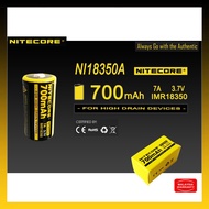 Nitecore NI18350A 700mAh IMR 18350 3.7V Li-ion Rechargeable Battery 7A for High Drain Device