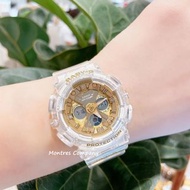Montres Company 香港註冊公司 (33年老店) 卡西歐 CASIO Baby-G 金色 透明錶帶 透明金色 BA130 BA130CVG BA-130 BA-130CVG BA-130C