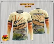 KAOS JERSEY MANCING MANIA TANGAN PANJANG FULL PRINTING 3D BAJU KAOS MANCING PRIA TERBARU
