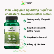 Viên uống giúp hạ đường huyết và cholesterol Swanson Bitter melon 60 viên