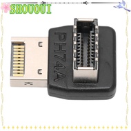 SHOUOUI USB3.1 TYPEE Adapter, 90 Degree PH74A Right Angle USB Type E Adapter, Durable Right Angle De
