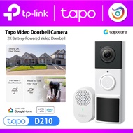 TP-Link TAPO D210 Smart Wireless Video Doorbell Camera 2K 3MP Full Color Night Vision