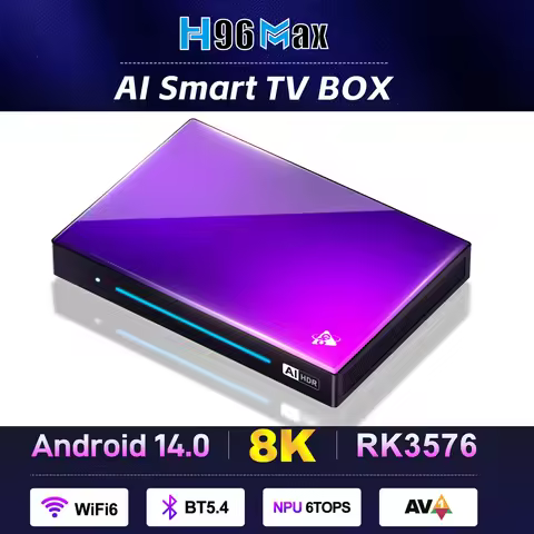 H96 MAX M9 AI Android 14 TV BOX NPU 6TOPS Rockchip RK3576 8-Core 2.4G 5G Wifi6 BT5.4 1000M LAN 8K 4K