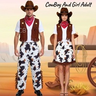 Cowboy CowGirl Adult Costume Sets Actual Photo is posted