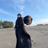 Mecca Abaya Set French Khimar | Umrah Hajj Abaya | Umrah Gamis set Khimar