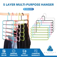 Space Saving 5-Layer Pants Rack Hanger | Closet Organizer HDB BTO Storage Solution | Multi-functiona
