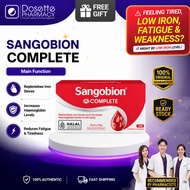 EXP:01/28 SANGOBION COMPLETE IRON DEFICIENCY ANEMIA TIREDNESS & DIZZINESS LETIH IRON B12 SUPPLEMENT