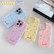 Candy Color Fashion 2-In-1 Pink Flowers Phone Casing For VIVO Y01A Y03T Y3S Y12 Y17 Y11 Y15S Y15A Y2