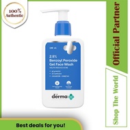 The Derma Co 2.5% Benzoyl Peroxide Gel Face Wash (100 ml) | With Ceramide Complex & Glycerin | Treat
