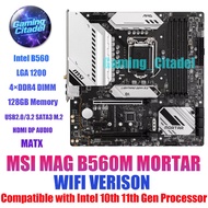 Used MSI MAG B560M MORTAR DDR4 LGA 1200 MATX WIFI Motherboard Compatible with Intel 10th 11th Gen Pr