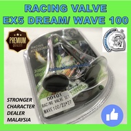EX5 RACING VALVE SET 23MM 27MM WAVE 100 VALVE RACING 27 MM 23 MM EX5 DREAM RACING VALVE 23MM/27MM 10