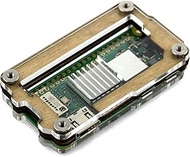 C4Labs Zebra Zero 2 Heatsink and GPIO Access Case for The Raspberry Pi Zero 2 - Classic Wood, Single