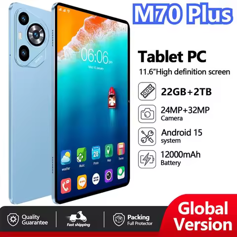 HOT Original M70 Plus Tablets 11.6inch Screen Android 15 Global Version Tab 5G Dual Sim 12000mAh Tab
