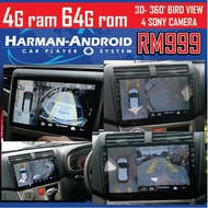 3D 360 BIRD VIEW CAMERA SYSTEM WITH ANDROID PLAYER 4G RAM RM999