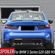 For BMW 3 Series G20 G80 M3 320i 325i 330i 328i 2019-2024 M3 Style Rear Trunk Lid Spoiler Wings Blac