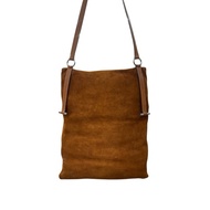 Hermes 麂皮拼皮革托特包