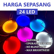 Lampu LED Devil Eye Projector 360 Demon Eye 24 Mata Projie BiLED 2.5 Inci / 3 Inch Mobil Motor