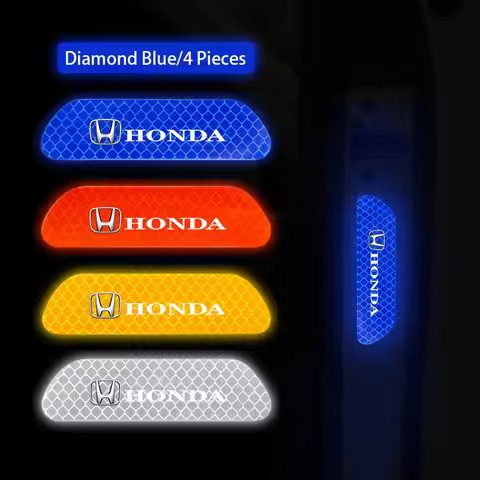 Car Door Sticker Safety Warning Reflective Mark Accessories For Honda Civic Fit Accord City Vezel CR
