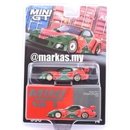 (STANDARD/BLISTER) MINI GT 1/64 #990 MAZDA RX-7 LB-SUPER SILHOUETTE 787B ORANGE GREEN