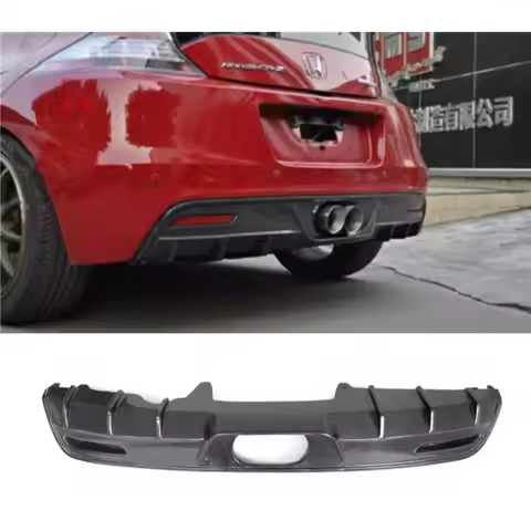Real Carbon Fiber Rear Bumper Lip Diffuser Spoiler Guard Plate For Honda CRZ 2010 2011 2012 Body Kit
