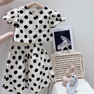 CODE B84G PRINCESS KESLI 211 Years One Set Polka Dot Summer Girls 224 Western Style Wide Leg Pants M