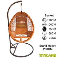 TITICANE Twist Swing Basket [ Chia Series ] [ Buaian Rotan ] [ Rattan ]
