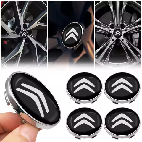 4Pcs Car Wheel Center Hub Cap Logo Stickers Rim Cover Accessories For Citroen C2 C3 C4 C5 X7 Berling