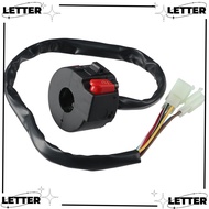LET Left Light Starter Switch, Wire Length:530mm/20.86inch Handlebar:22mm/7/8" Handlebar Switch Assembly Replacement, 2+6-pin Female plug Plastic 3 function Switch Scooter