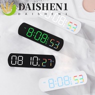 DAISHEN1 Digital Alarm Clock, 12/24 Hour Large Display Temperature Display Clock, Simple Jump Second