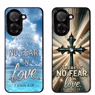 Phone Case cover for POCO C71 Bible verse 1 John 4 18 aesthetic black Protection