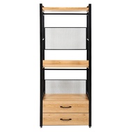 HomePro ตู้เสื้อผ้า PLANK W10-800-22D สีน้ำตาล/ดำ แบรนด์ FURDINI