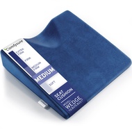 Wedge Pillow for Office Chair Cushion and Car Seat Cushion - Medium Firm Memory Foam Seat Pad for Tr