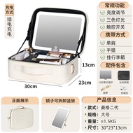 กระเป๋าเครื่องสำอาง OBOX ขนาดใหญ่ จัดระเบียบได้หลายช่อง พร้อมกระจก กระเป๋าเครื่องสำอางแบบพกพาสำหรับเ