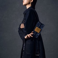 DIOR 牛仔繡布miss翻蓋腋下包22*11*5.5 近新閒置配件盒子塵袋購證